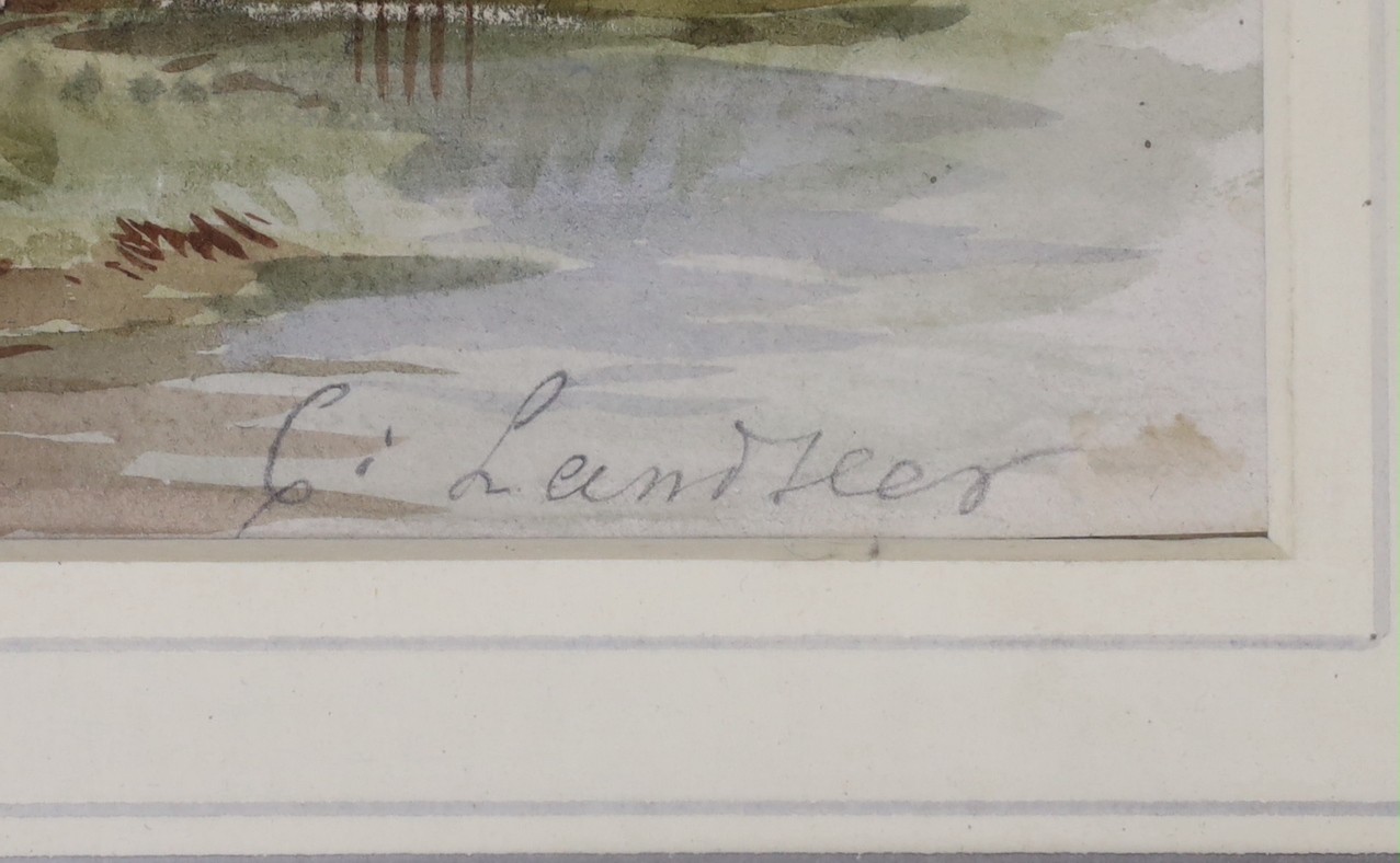 Charles Landseer (1799-1879), watercolour, Study of a cow, signed in pencil, 19 x 25cm